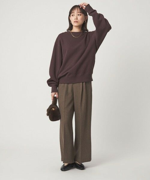 green label relaxing / グリーンレーベル リラクシング その他パンツ | メランジ ツイル ワイド パンツ マシンウォッシャブル | 詳細21