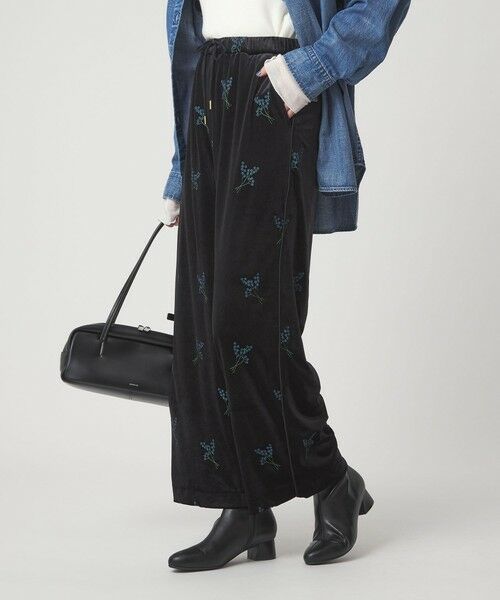 green label relaxing / グリーンレーベル リラクシング その他パンツ | ベロア シシュウ パンツ | 詳細1