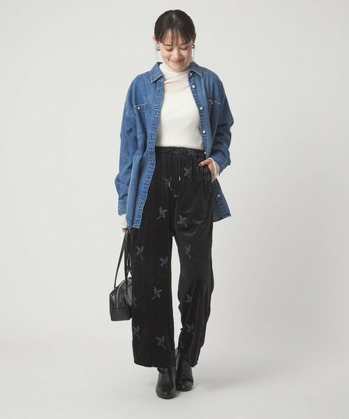 green label relaxing / グリーンレーベル リラクシング その他パンツ | ベロア シシュウ パンツ | 詳細3