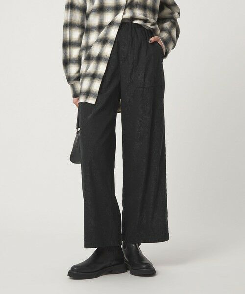 green label relaxing / グリーンレーベル リラクシング その他パンツ | フィブリルサテン パンツ | 詳細1