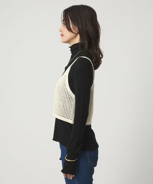 green label relaxing / グリーンレーベル リラクシング ベスト | スパンコール ニット 2WAY キャミソール ウォッシャブル | 詳細9