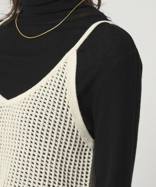 green label relaxing / グリーンレーベル リラクシング ベスト | スパンコール ニット 2WAY キャミソール ウォッシャブル | 詳細12