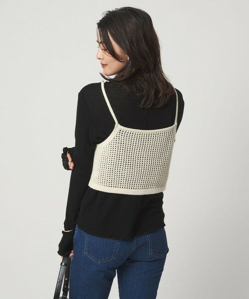 green label relaxing / グリーンレーベル リラクシング ベスト | スパンコール ニット 2WAY キャミソール ウォッシャブル | 詳細2