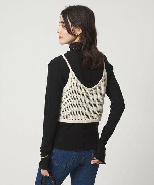 green label relaxing / グリーンレーベル リラクシング ベスト | スパンコール ニット 2WAY キャミソール ウォッシャブル | 詳細3