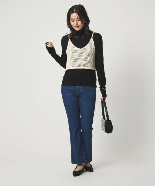 green label relaxing / グリーンレーベル リラクシング ベスト | スパンコール ニット 2WAY キャミソール ウォッシャブル | 詳細6