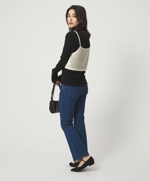 green label relaxing / グリーンレーベル リラクシング ベスト | スパンコール ニット 2WAY キャミソール ウォッシャブル | 詳細7