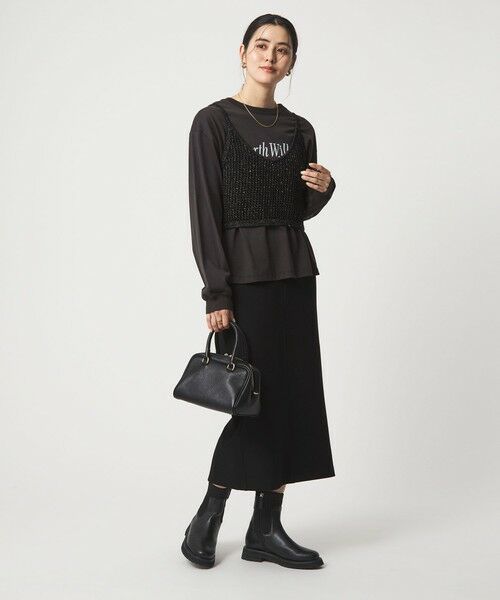 green label relaxing / グリーンレーベル リラクシング ベスト | スパンコール ニット 2WAY キャミソール ウォッシャブル | 詳細21