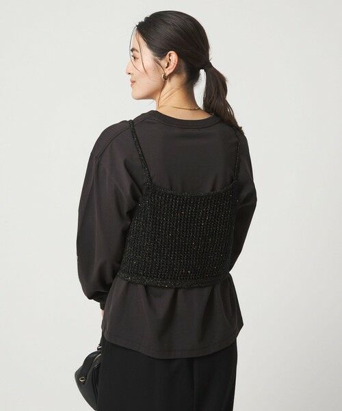 green label relaxing / グリーンレーベル リラクシング ベスト | スパンコール ニット 2WAY キャミソール ウォッシャブル | 詳細19