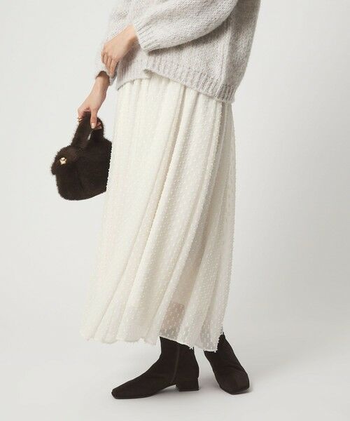 green label relaxing / グリーンレーベル リラクシング ロング・マキシ丈スカート | プチ リボンモチーフ ジャガード スカート | 詳細1