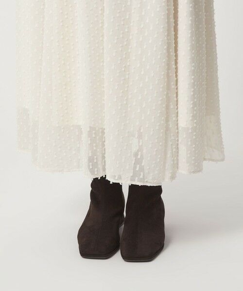 green label relaxing / グリーンレーベル リラクシング ロング・マキシ丈スカート | プチ リボンモチーフ ジャガード スカート | 詳細9