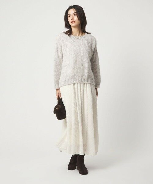 green label relaxing / グリーンレーベル リラクシング ロング・マキシ丈スカート | プチ リボンモチーフ ジャガード スカート | 詳細2