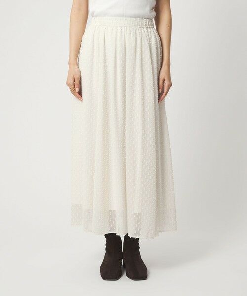 green label relaxing / グリーンレーベル リラクシング ロング・マキシ丈スカート | プチ リボンモチーフ ジャガード スカート | 詳細4