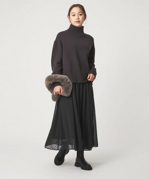 green label relaxing / グリーンレーベル リラクシング ロング・マキシ丈スカート | プチ リボンモチーフ ジャガード スカート | 詳細17