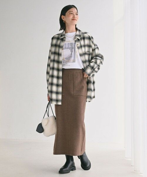 green label relaxing / グリーンレーベル リラクシング ロング・マキシ丈スカート | 【WEB限定】＜at ease＞ニット タイト スカート ウォッシャブル | 詳細25