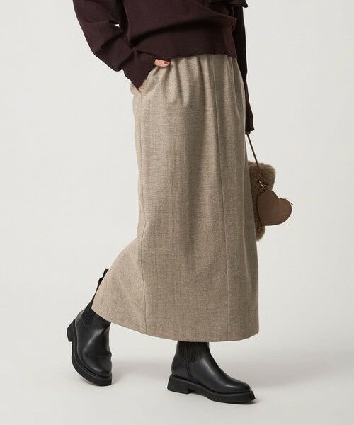 green label relaxing / グリーンレーベル リラクシング ロング・マキシ丈スカート | ［size SHORTあり］ライト サキソニー タイト スカート ウォッシャブル | 詳細7