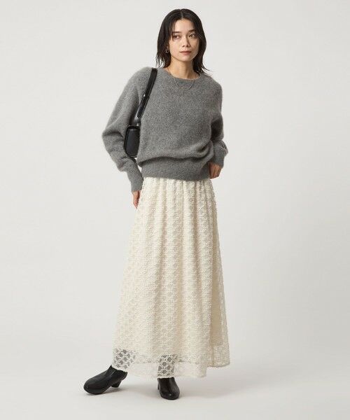 green label relaxing / グリーンレーベル リラクシング ロング・マキシ丈スカート | シアー シシュウ フレア スカート | 詳細5