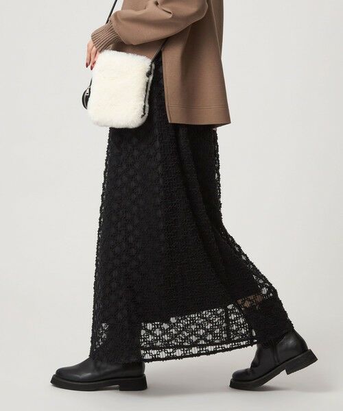 green label relaxing / グリーンレーベル リラクシング ロング・マキシ丈スカート | シアー シシュウ フレア スカート | 詳細15