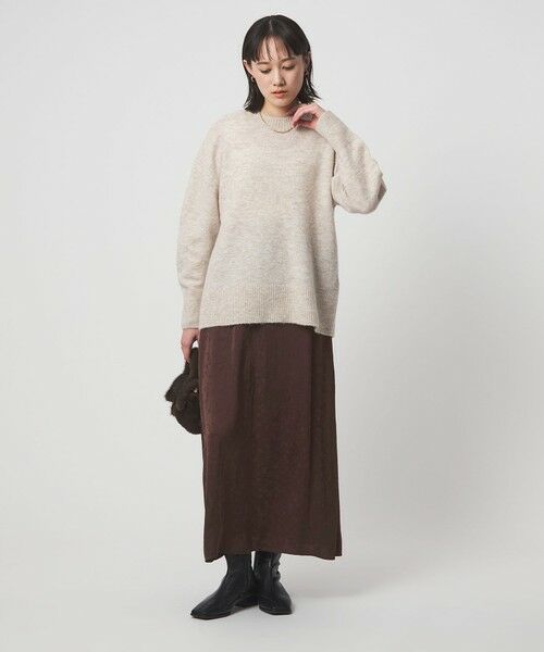 green label relaxing / グリーンレーベル リラクシング ロング・マキシ丈スカート | ジャガード サテン ナロー スカート | 詳細13