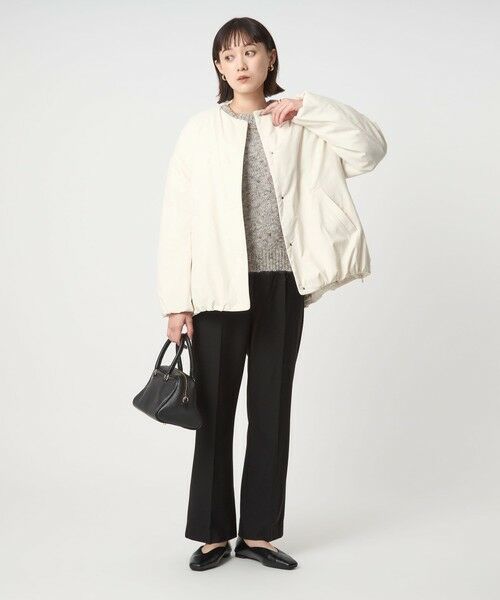 green label relaxing / グリーンレーベル リラクシング ブルゾン | ［size SHORTあり］パフィー ノーカラー ブルゾン 撥水 保温性 ウォッシャブル | 詳細7