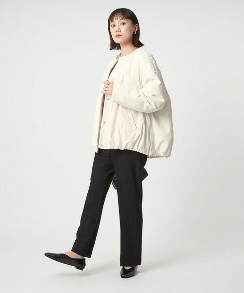 green label relaxing / グリーンレーベル リラクシング ブルゾン | ［size SHORTあり］パフィー ノーカラー ブルゾン 撥水 保温性 ウォッシャブル | 詳細8