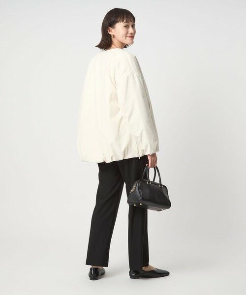 green label relaxing / グリーンレーベル リラクシング ブルゾン | ［size SHORTあり］パフィー ノーカラー ブルゾン 撥水 保温性 ウォッシャブル | 詳細9