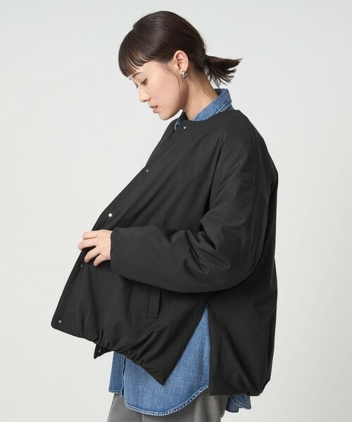 green label relaxing / グリーンレーベル リラクシング ブルゾン | ［size SHORTあり］パフィー ノーカラー ブルゾン 撥水 保温性 ウォッシャブル | 詳細12