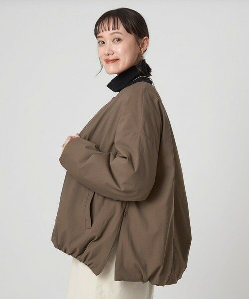 green label relaxing / グリーンレーベル リラクシング ブルゾン | ［size SHORTあり］パフィー ノーカラー ブルゾン 撥水 保温性 ウォッシャブル | 詳細25