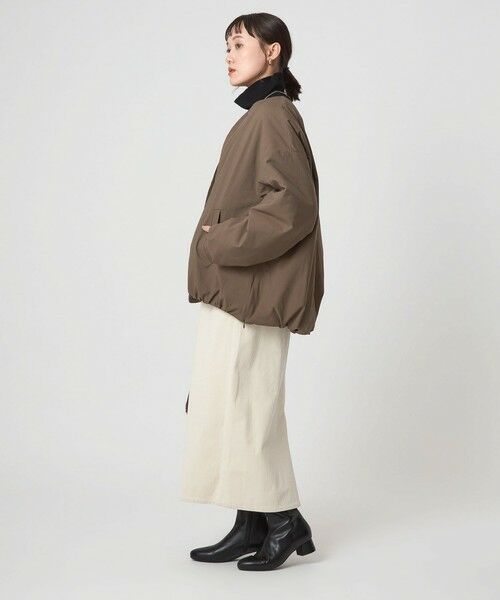 green label relaxing / グリーンレーベル リラクシング ブルゾン | ［size SHORTあり］パフィー ノーカラー ブルゾン 撥水 保温性 ウォッシャブル | 詳細28