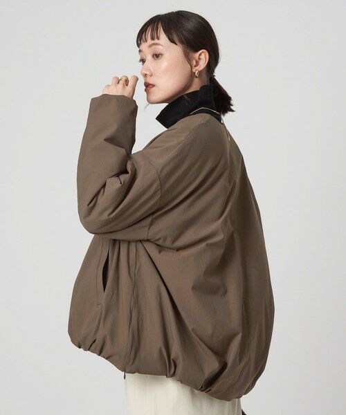 green label relaxing / グリーンレーベル リラクシング ブルゾン | ［size SHORTあり］パフィー ノーカラー ブルゾン 撥水 保温性 ウォッシャブル | 詳細22