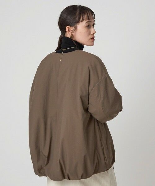 green label relaxing / グリーンレーベル リラクシング ブルゾン | ［size SHORTあり］パフィー ノーカラー ブルゾン 撥水 保温性 ウォッシャブル | 詳細23