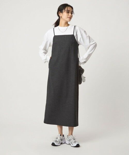 green label relaxing / グリーンレーベル リラクシング ロング・マキシ丈ワンピース | ［size SHORTあり］ライト サキソニー キャミソール ワンピース ウォッシャブル | 詳細7