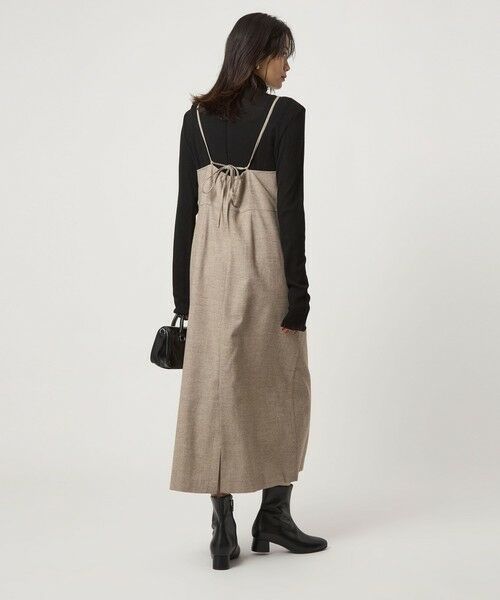 green label relaxing / グリーンレーベル リラクシング ロング・マキシ丈ワンピース | ［size SHORTあり］ライト サキソニー キャミソール ワンピース ウォッシャブル | 詳細14