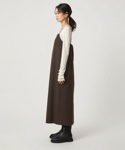 green label relaxing / グリーンレーベル リラクシング ロング・マキシ丈ワンピース | ［size SHORTあり］ライト サキソニー キャミソール ワンピース ウォッシャブル | 詳細21