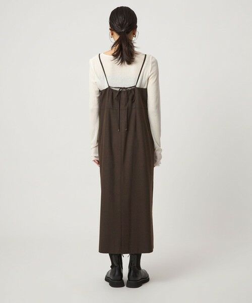 green label relaxing / グリーンレーベル リラクシング ロング・マキシ丈ワンピース | ［size SHORTあり］ライト サキソニー キャミソール ワンピース ウォッシャブル | 詳細22