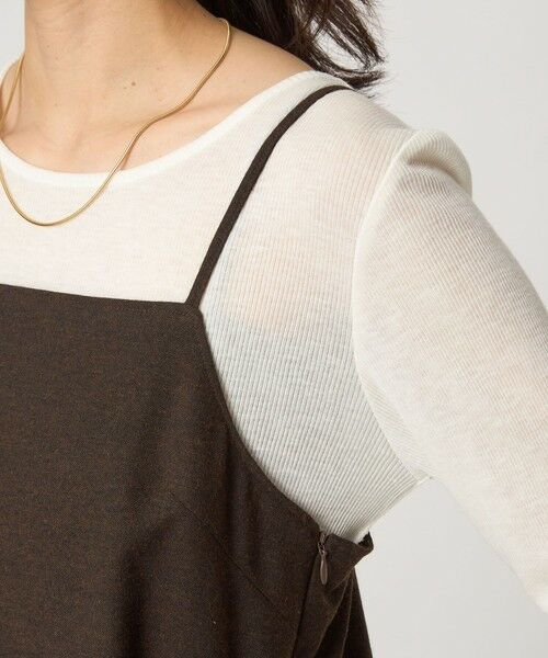 green label relaxing / グリーンレーベル リラクシング ロング・マキシ丈ワンピース | ［size SHORTあり］ライト サキソニー キャミソール ワンピース ウォッシャブル | 詳細24