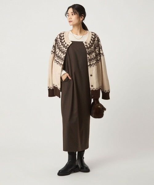 green label relaxing / グリーンレーベル リラクシング ロング・マキシ丈ワンピース | ［size SHORTあり］ライト サキソニー キャミソール ワンピース ウォッシャブル | 詳細16