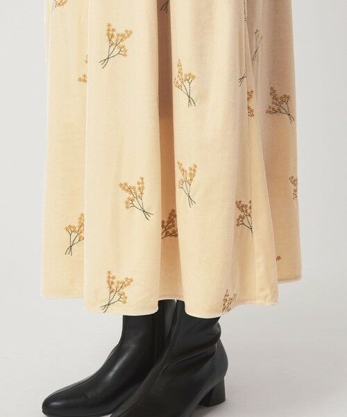 green label relaxing / グリーンレーベル リラクシング ロング・マキシ丈ワンピース | ベロア シシュウ キャミソール ワンピース | 詳細15