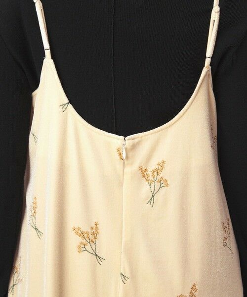 green label relaxing / グリーンレーベル リラクシング ロング・マキシ丈ワンピース | ベロア シシュウ キャミソール ワンピース | 詳細16