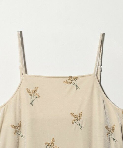 green label relaxing / グリーンレーベル リラクシング ロング・マキシ丈ワンピース | ベロア シシュウ キャミソール ワンピース | 詳細20