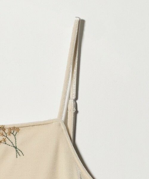 green label relaxing / グリーンレーベル リラクシング ロング・マキシ丈ワンピース | ベロア シシュウ キャミソール ワンピース | 詳細21