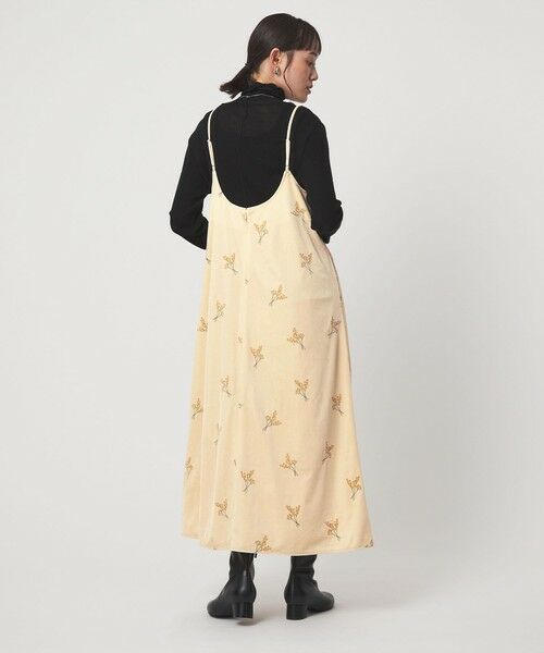 green label relaxing / グリーンレーベル リラクシング ロング・マキシ丈ワンピース | ベロア シシュウ キャミソール ワンピース | 詳細8