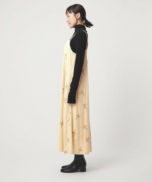 green label relaxing / グリーンレーベル リラクシング ロング・マキシ丈ワンピース | ベロア シシュウ キャミソール ワンピース | 詳細10