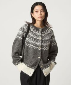 green label relaxing / グリーンレーベル リラクシング カーディガン・ボレロ | ノルディック ジャガード カーディガン