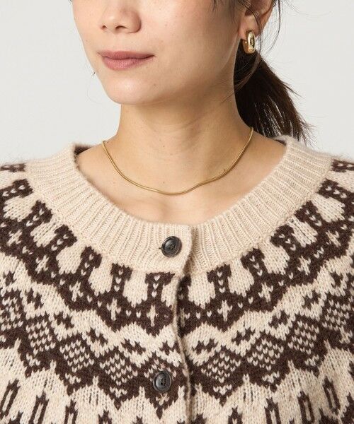 green label relaxing / グリーンレーベル リラクシング カーディガン・ボレロ | ノルディック ジャガード カーディガン | 詳細15