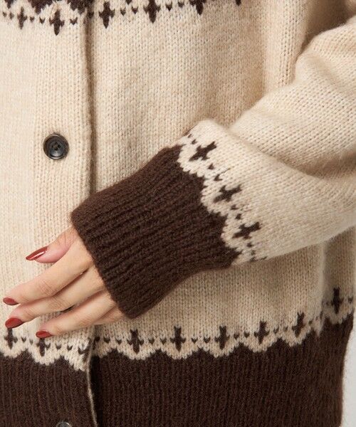 green label relaxing / グリーンレーベル リラクシング カーディガン・ボレロ | ノルディック ジャガード カーディガン | 詳細16