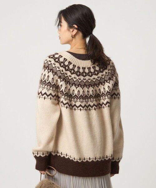 green label relaxing / グリーンレーベル リラクシング カーディガン・ボレロ | ノルディック ジャガード カーディガン | 詳細9