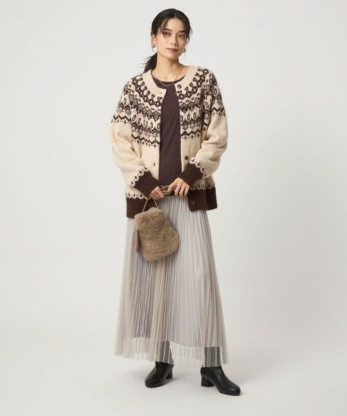 green label relaxing / グリーンレーベル リラクシング カーディガン・ボレロ | ノルディック ジャガード カーディガン | 詳細10