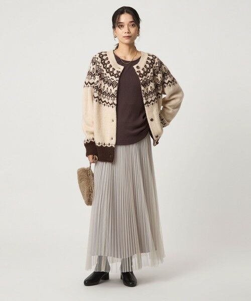 green label relaxing / グリーンレーベル リラクシング カーディガン・ボレロ | ノルディック ジャガード カーディガン | 詳細11