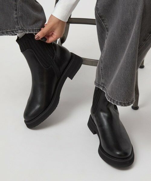 green label relaxing/グリーンレーベル リラクシング ストレッチ ショートブーツ / サイドゴア 撥水 BLACK 24.5cm(L) green label relaxing/グリーンレーベル リラクシング ストレッチ ショートブーツ / サイドゴア 撥水 BLACK 24.5cm(L)