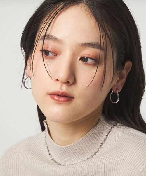 green label relaxing / グリーンレーベル リラクシング ピアス・イヤリング | ドロップフープ ウェーブ イヤリング | 詳細7
